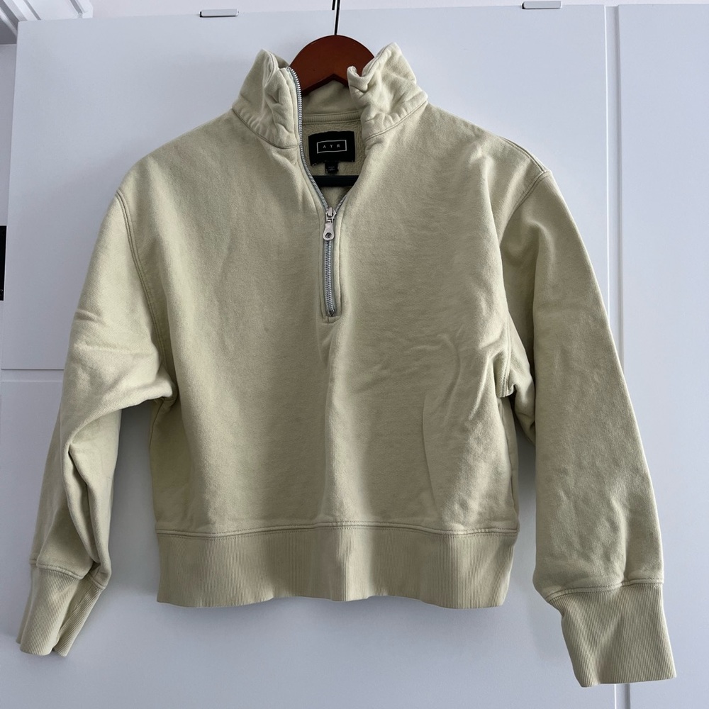 AYR Light Green Quarter-Zip Sweatshirt